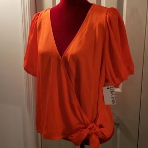 Orange wrap top